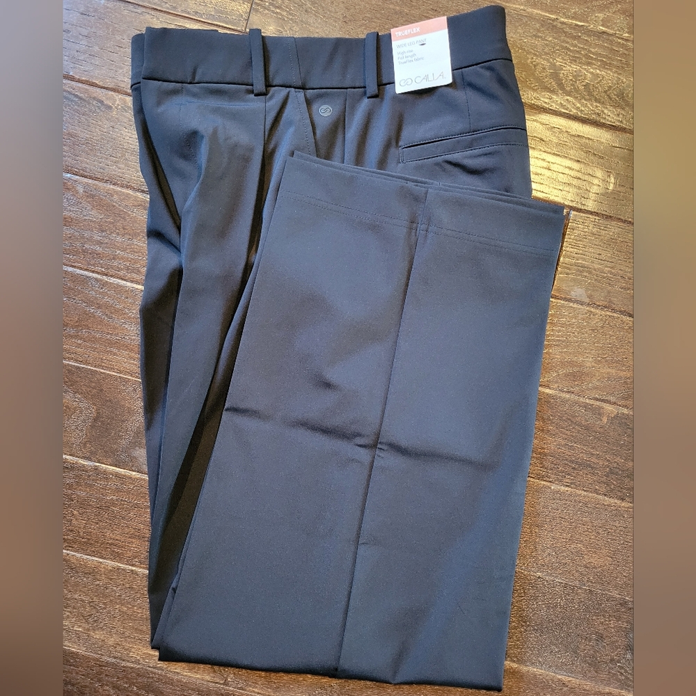 Calia wide leg pant, size xs, high rise, trueflex NEW WITH TAGS